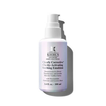 Kiehl’s Clearly Corrective™ Clarity-Boosting Soothing Emulsion, envase de 100 ml (3.4 fl. oz.).