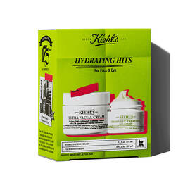 Set de regalo "Hydrating Hits" de Kiehl's para rostro y ojos. Incluye la Ultra Facial Cream y otra crema hidratante esencial para tu rutina.