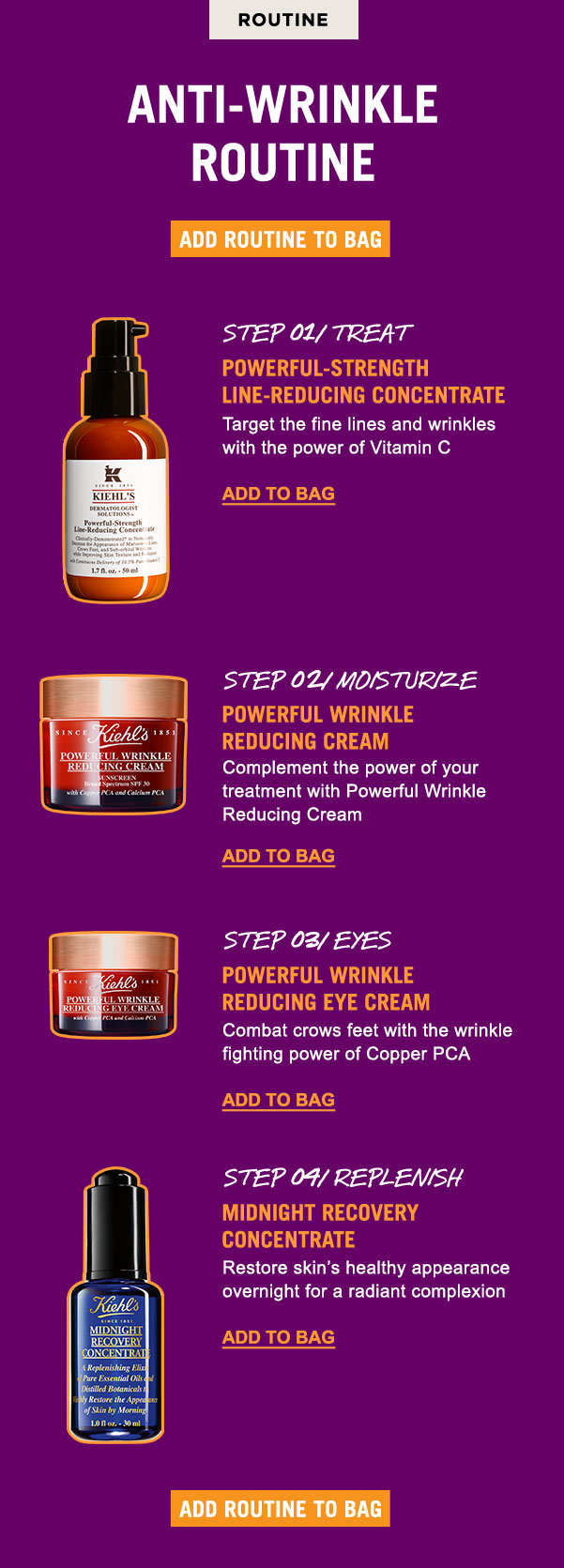 Anti-wrinkle routine